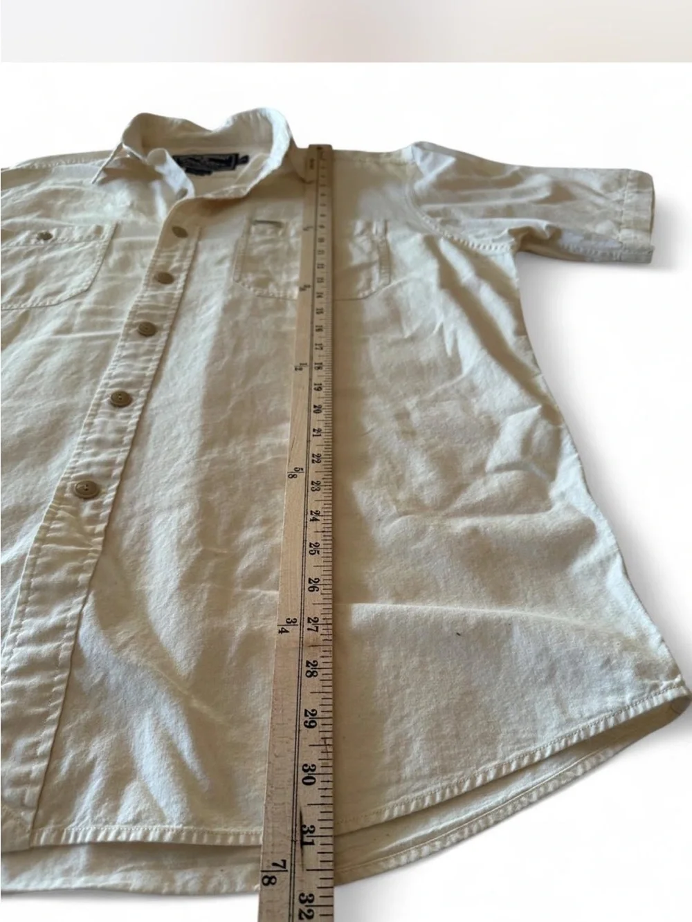 Polo Sport Sportsman Ralph Lauren Utility Safari Shirt Ivory Cotton Large